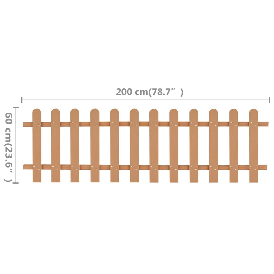 Hek 200x60 cm HKC 60 cm Bruin