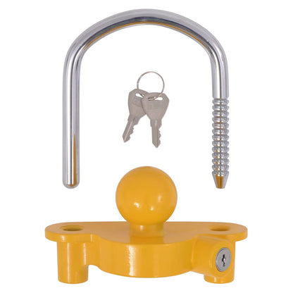 Aanhangwagenslot Met 2 Sleutels Staal En Aluminiumlegering Geel