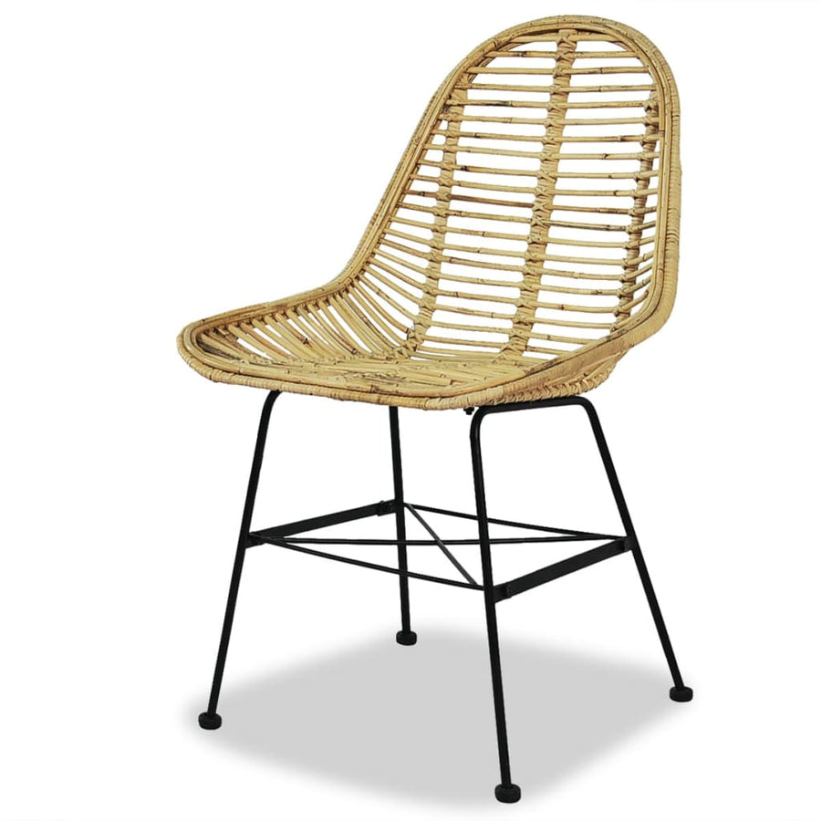 Eetkamerstoelen 4 st natuurlijk rattan