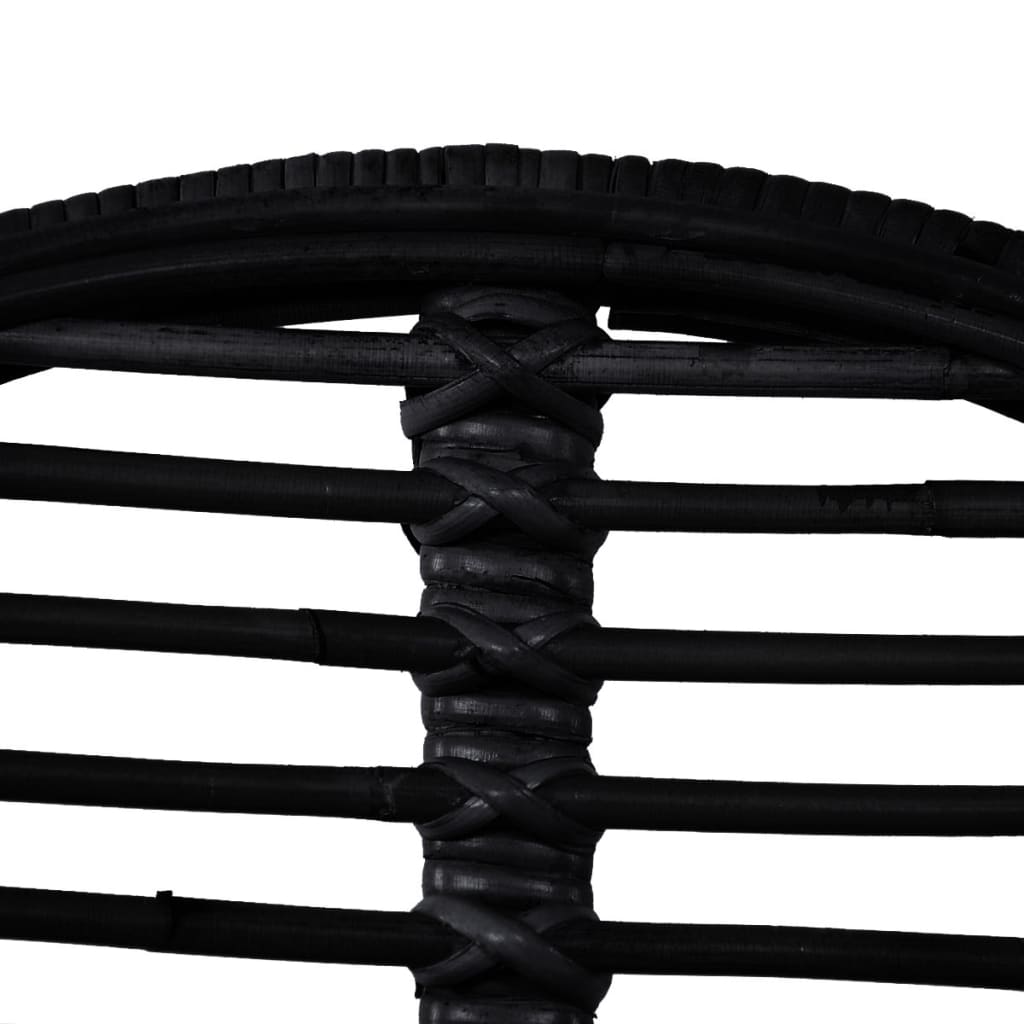 Eetkamerstoelen Natuurlijk Rattan 4 Zwart
