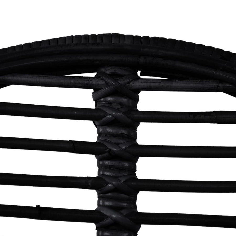 Eetkamerstoelen Natuurlijk Rattan 4 Zwart