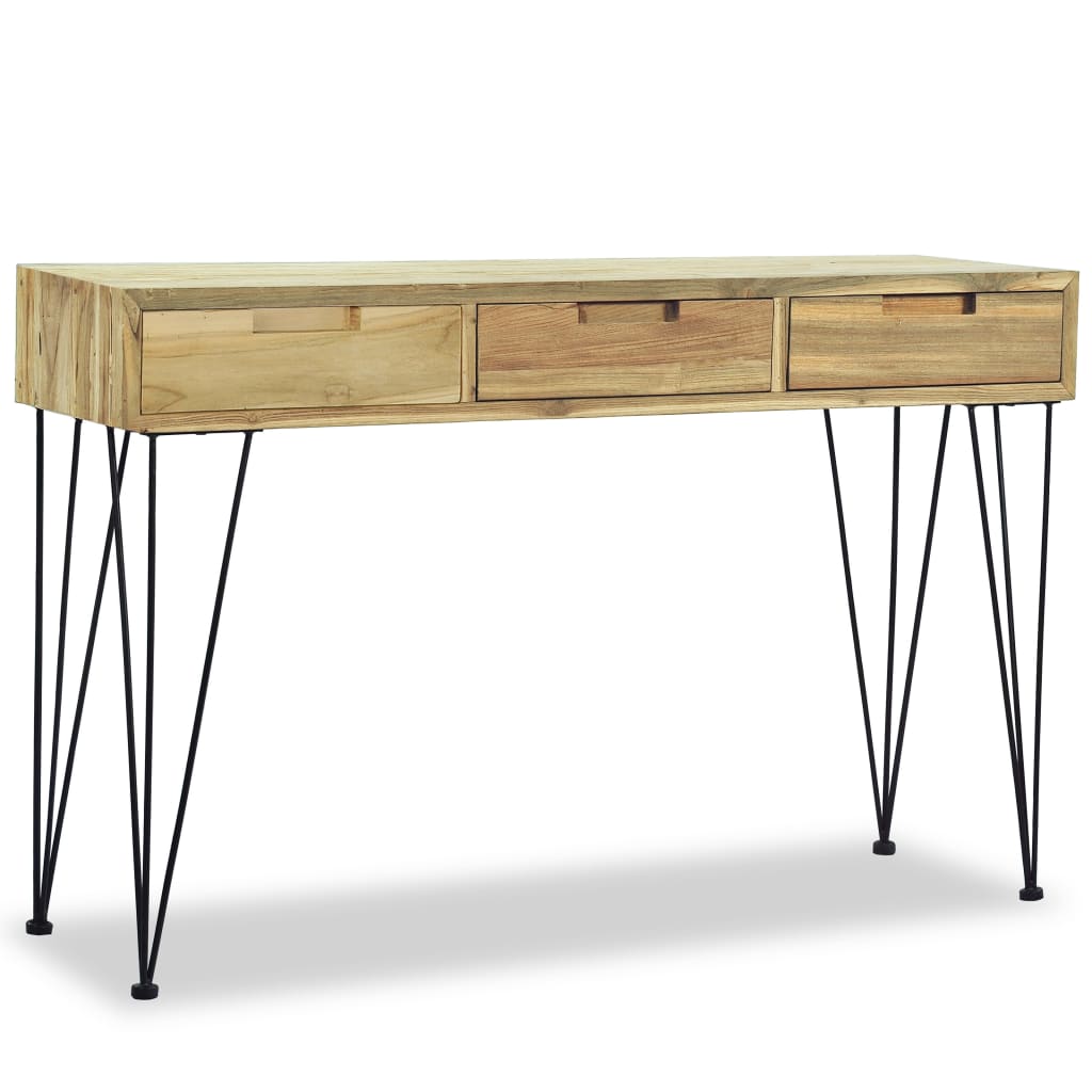 Wandtafel 120X35X76 Cm Massief Teakhout