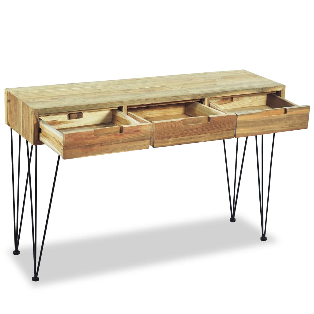 Wandtafel 120X35X76 Cm Massief Teakhout