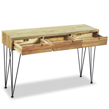 Wandtafel 120X35X76 Cm Massief Teakhout