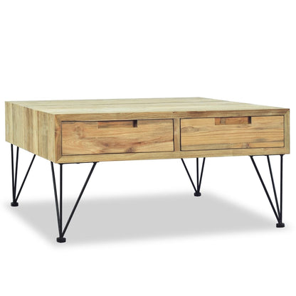 Salontafel 80X80X40 Cm Massief Teakhout