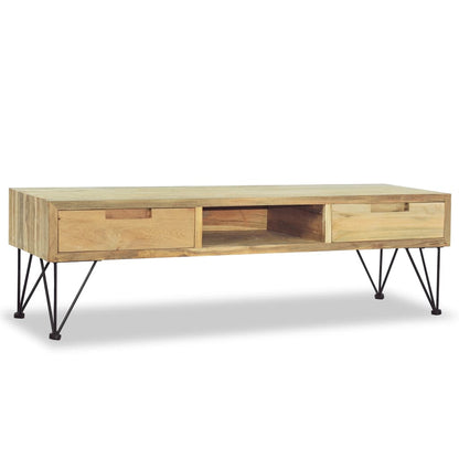 Tv-Meubel 120X35X35 Cm Massief Teakhout