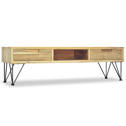 Tv-Meubel 120X35X35 Cm Massief Teakhout