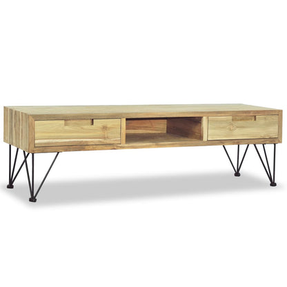 Tv-Meubel 120X35X35 Cm Massief Teakhout