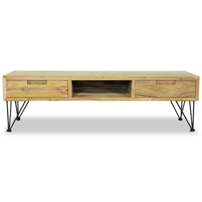 Tv-Meubel 120X35X35 Cm Massief Teakhout