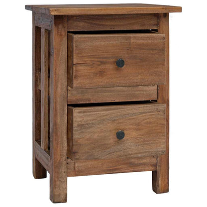 Nachtkastje 40X30X51 Cm Massief Mahoniehout Grijs