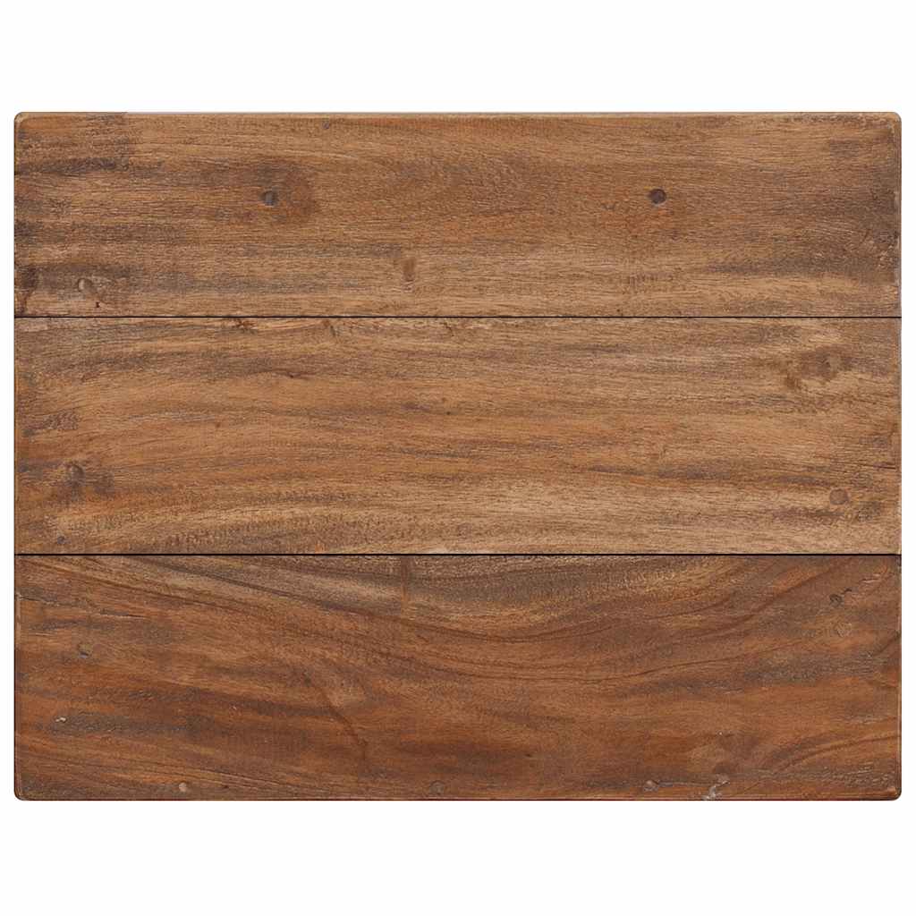 Nachtkastje 40X30X51 Cm Massief Mahoniehout Grijs