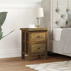 Nightstand 40x30x51 cm Solid Mahogany Grey