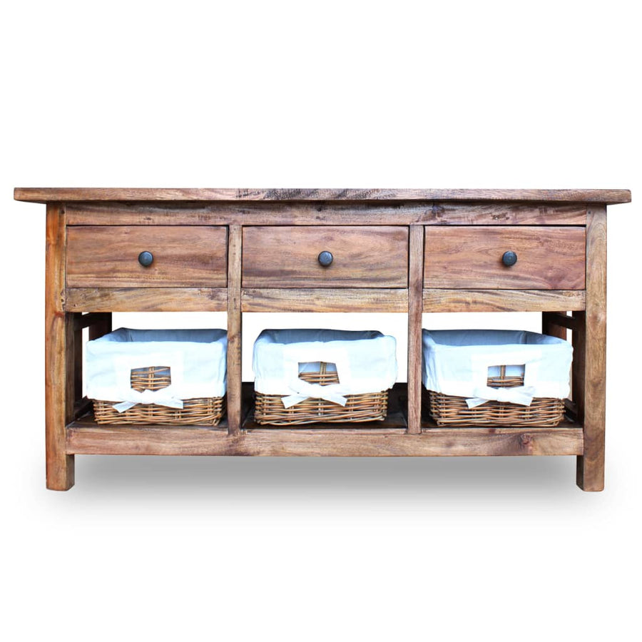 Dressoir 100X30X50 Cm Massief Gerecycled Hout