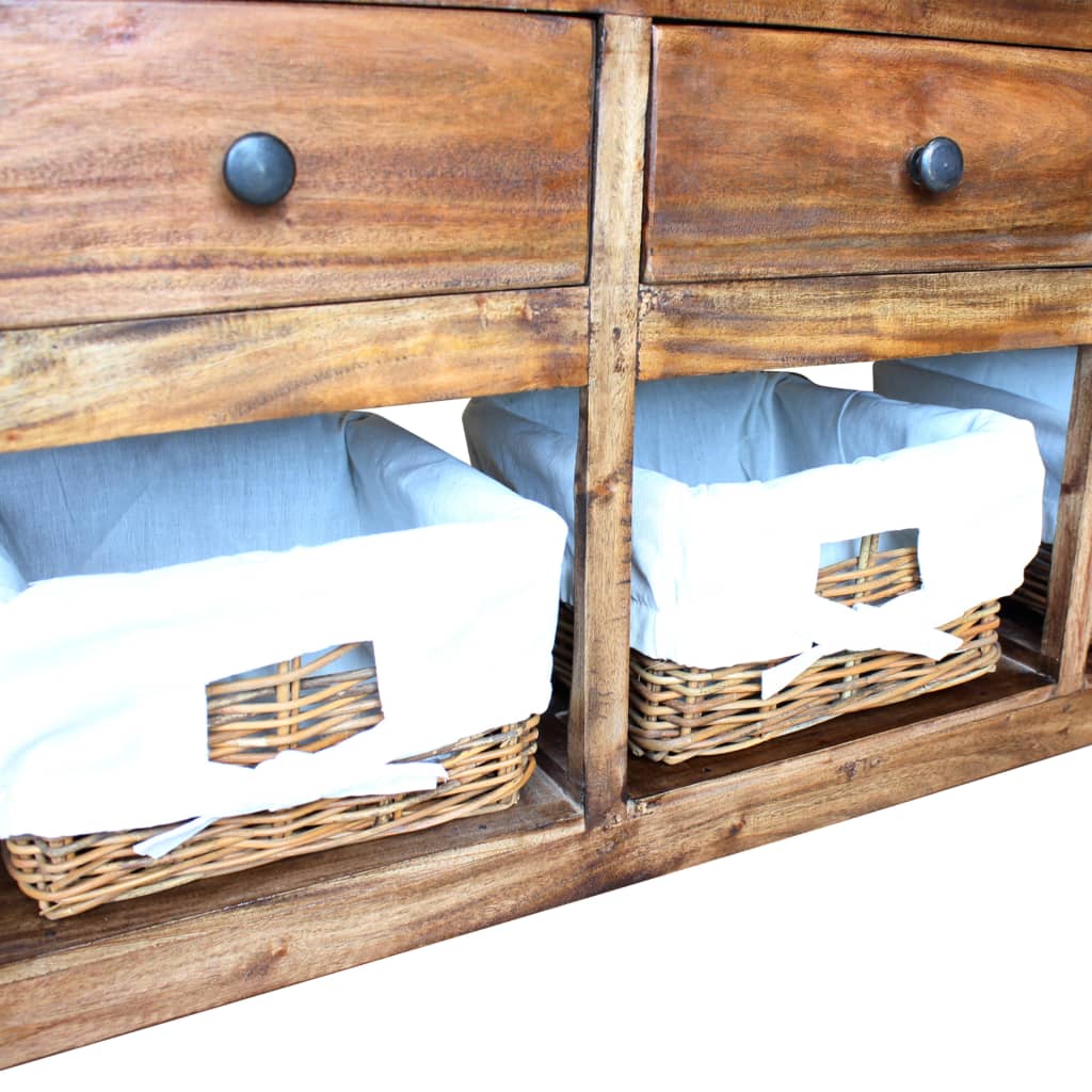Dressoir 100X30X50 Cm Massief Gerecycled Hout