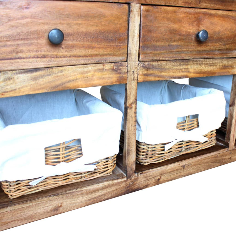 Dressoir 100X30X50 Cm Massief Gerecycled Hout