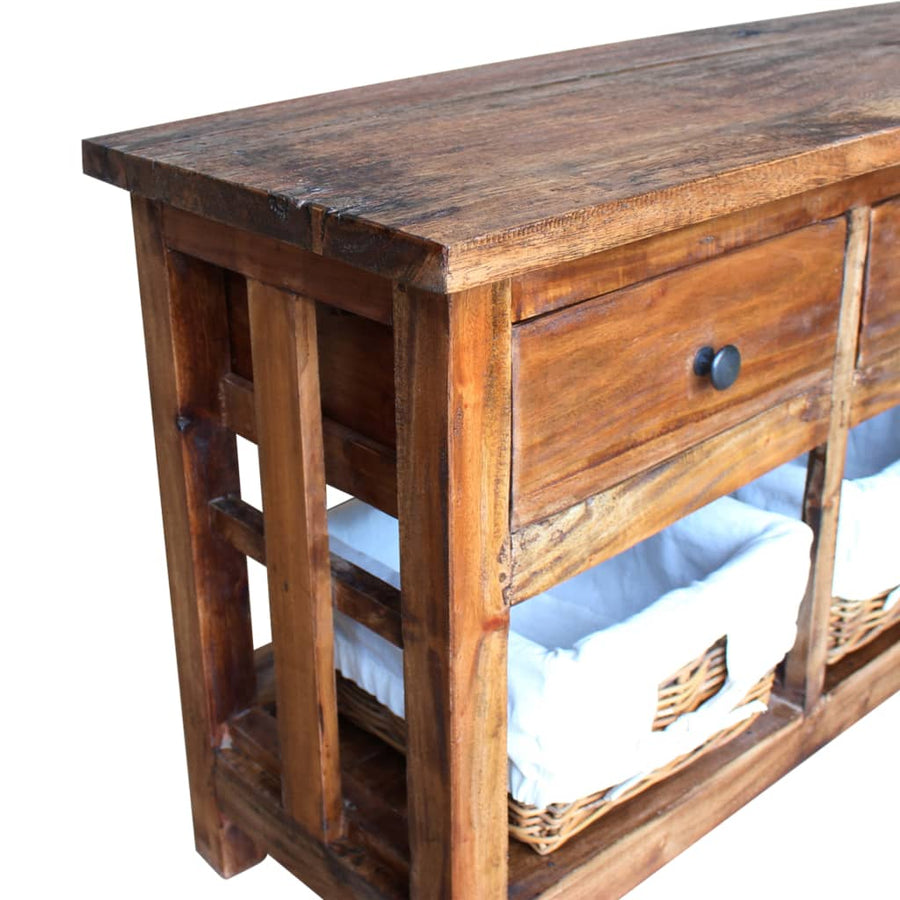 Dressoir 100X30X50 Cm Massief Gerecycled Hout