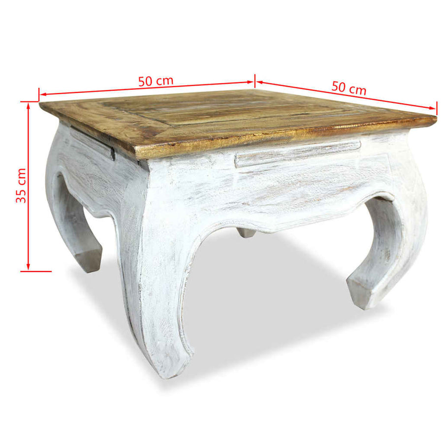 Bijzettafel 50x50x35 cm massief mahoniehout