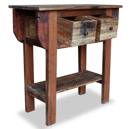 Wandtafel 80X35X80 Cm Massief Gerecycled Hout