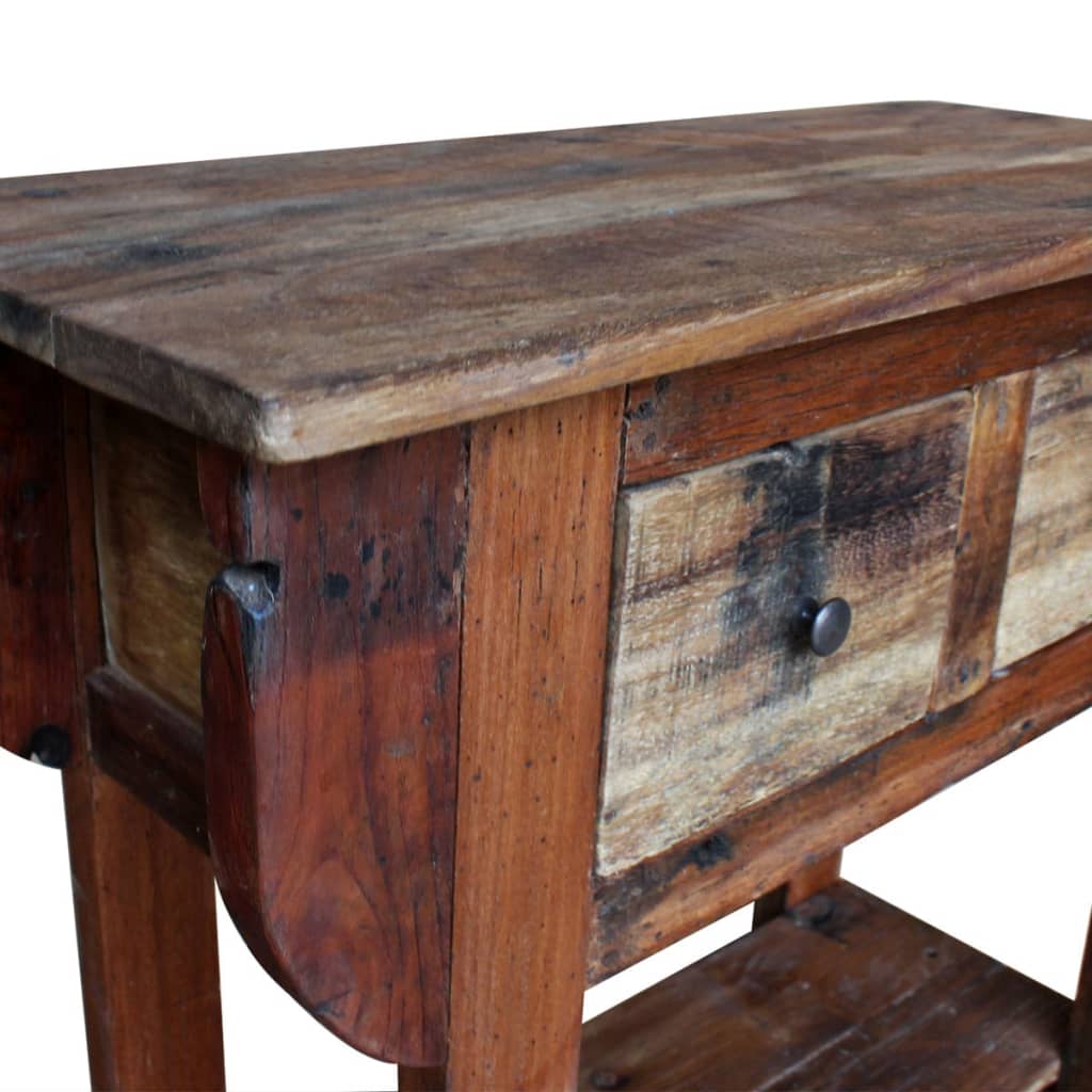 Wandtafel 80X35X80 Cm Massief Gerecycled Hout