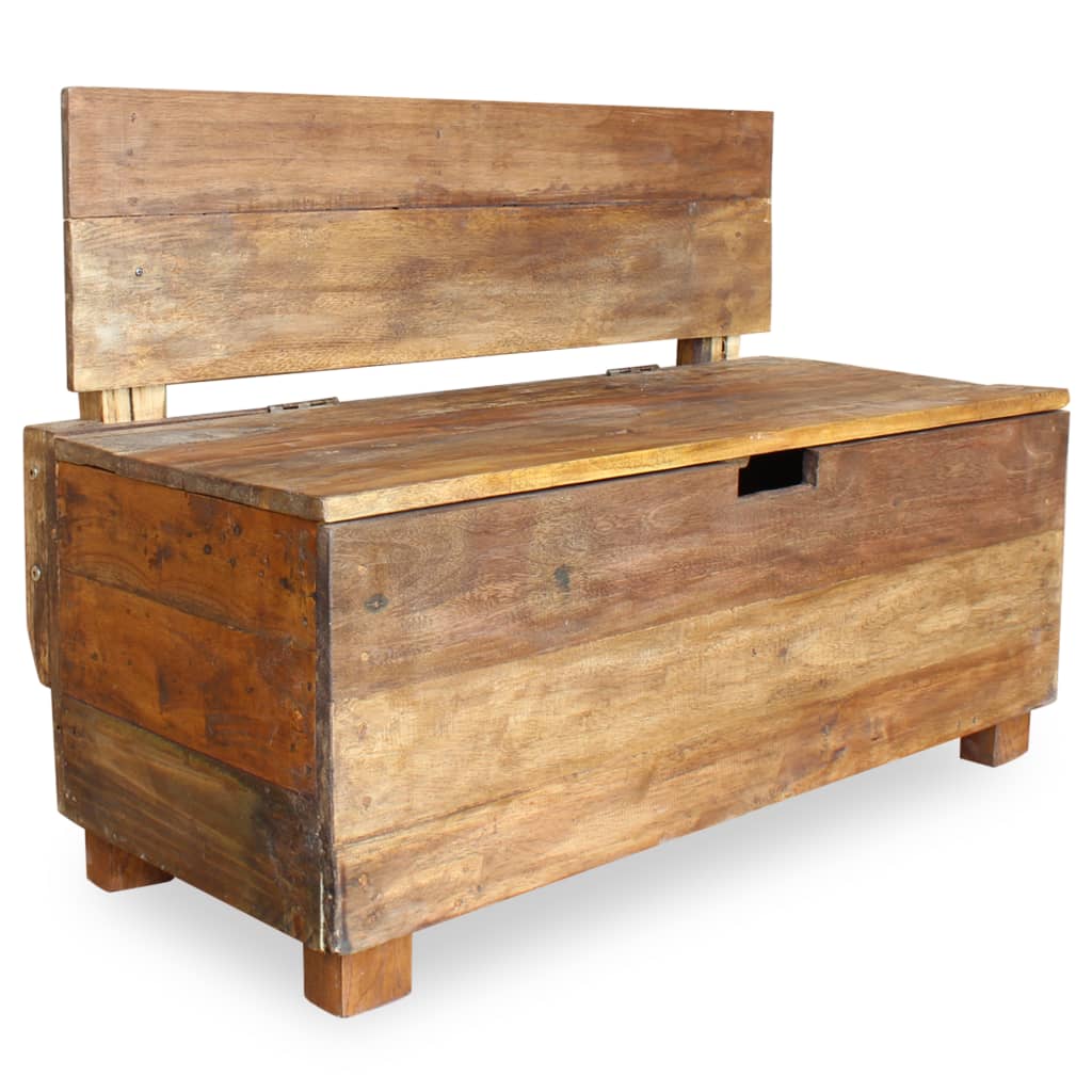Bank 86X40X60 Cm Massief Gerecycled Hout