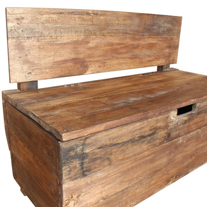 Bank 86X40X60 Cm Massief Gerecycled Hout