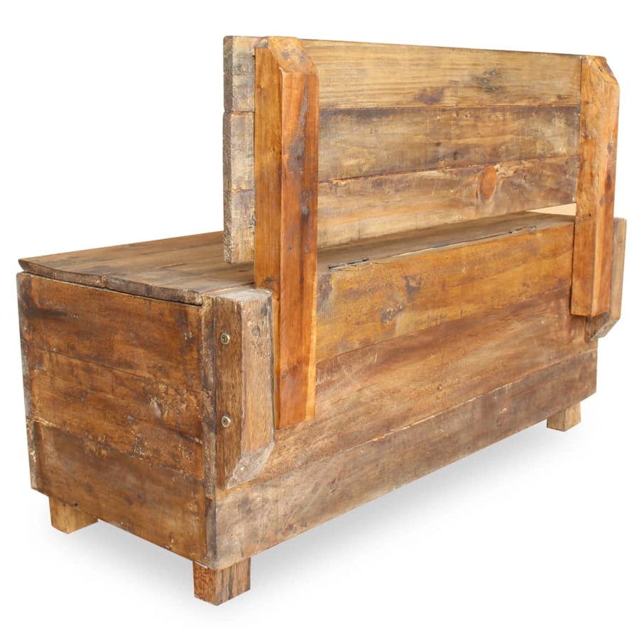 Bank 86X40X60 Cm Massief Gerecycled Hout