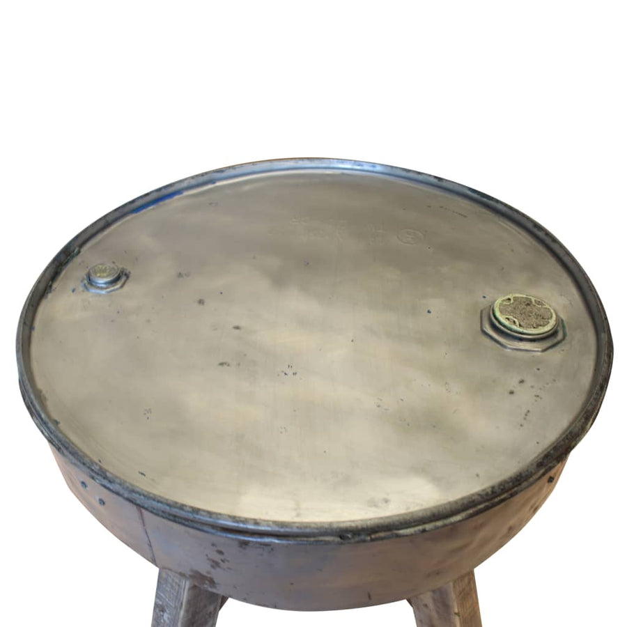 Salontafel 60X45 Cm Gerecycled Hout Zilver