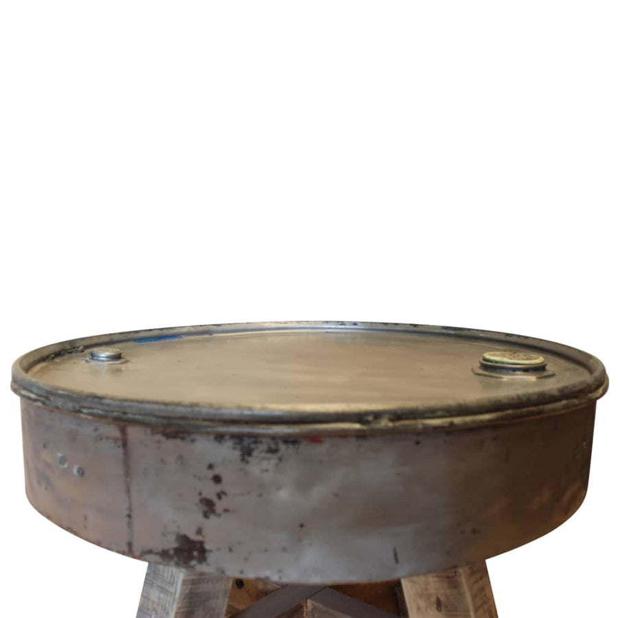 Salontafel 60X45 Cm Gerecycled Hout Zilver