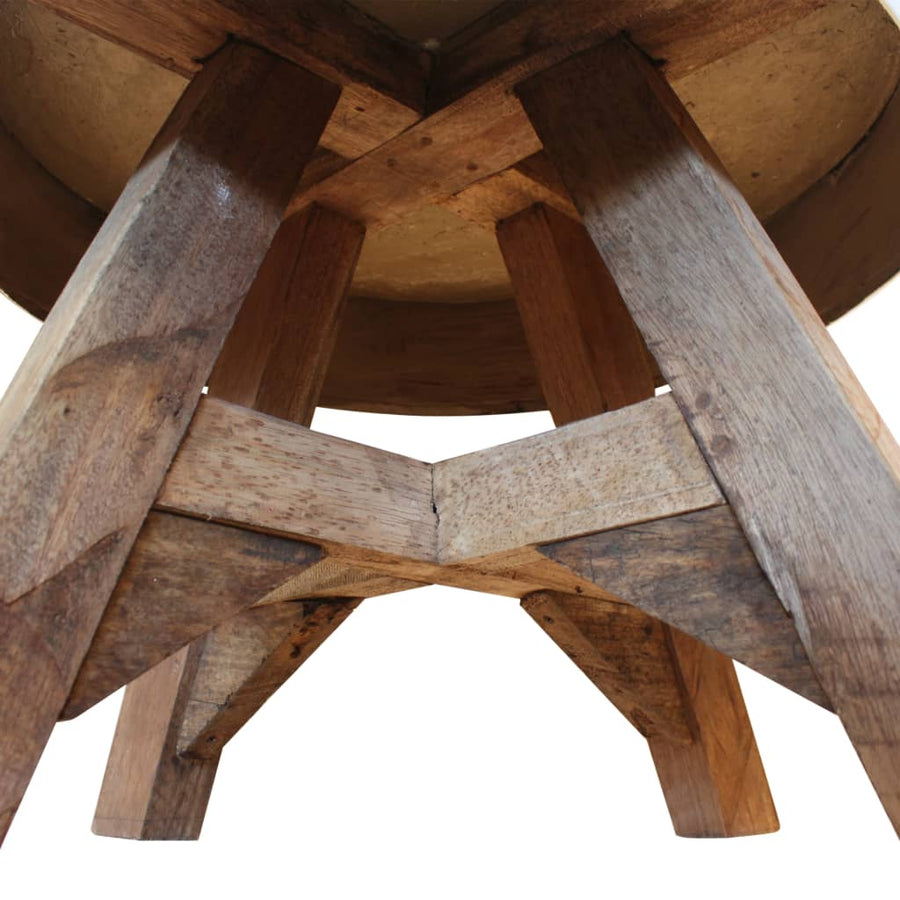 Salontafel 60X45 Cm Gerecycled Hout Zilver