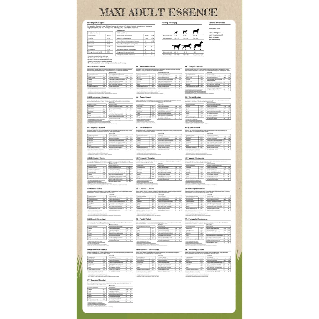 Premium hondenvoer droog Maxi Adult Essence Beef & Chicken 15kg 15 kg Rundvlees en kip