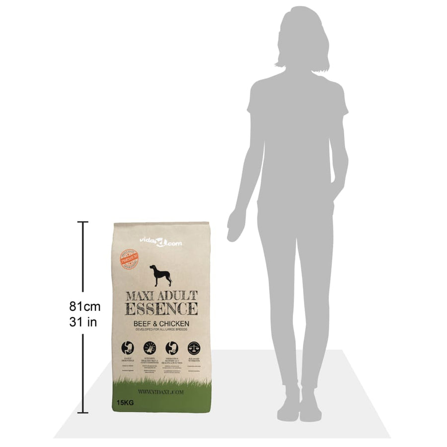 Premium hondenvoer droog Maxi Adult Essence Beef & Chicken 15kg 15 kg Rundvlees en kip