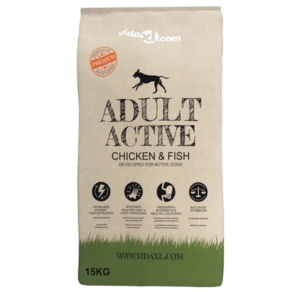 Premium Hondenvoer Droog Adult Active Chicken & Fish 15Kg 15 kg