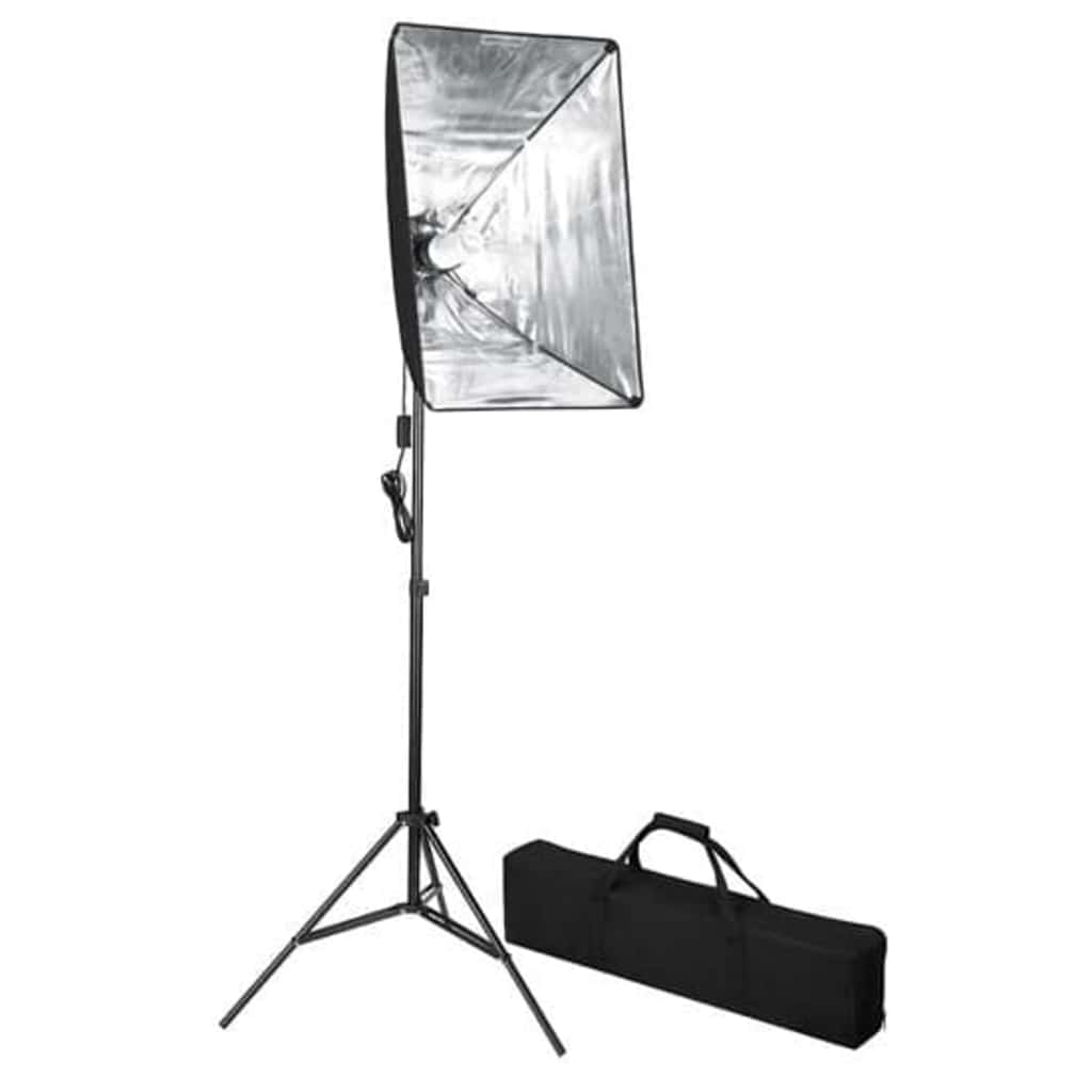 Fotostudioset Met Softboxlampen En Opnametafel