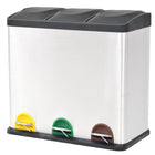 Recycling bin 54 L stainless steel