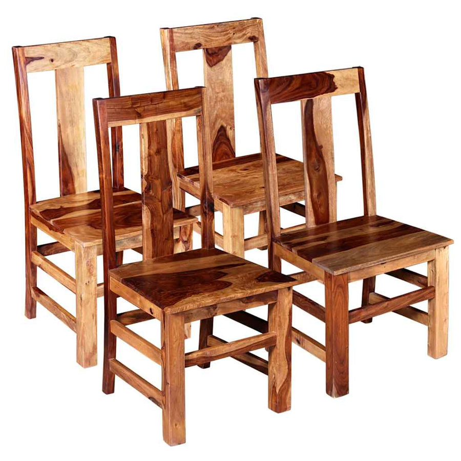 Eetkamerstoelen 4 st massief hout