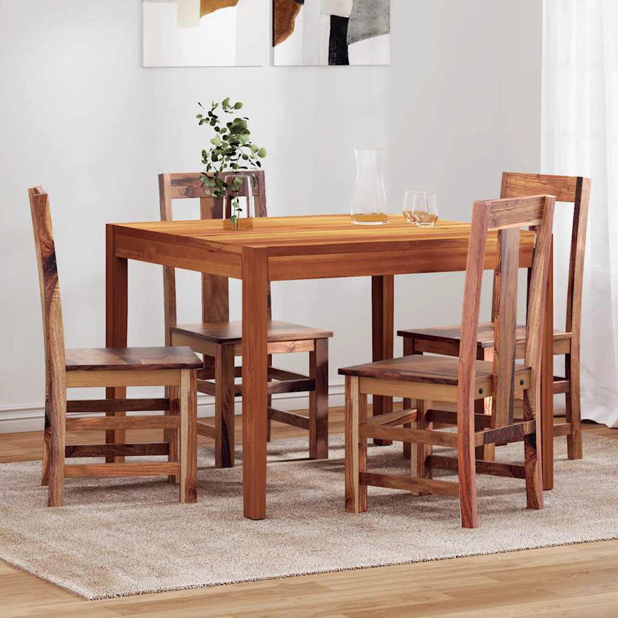 Eetkamerstoelen 4 st massief hout