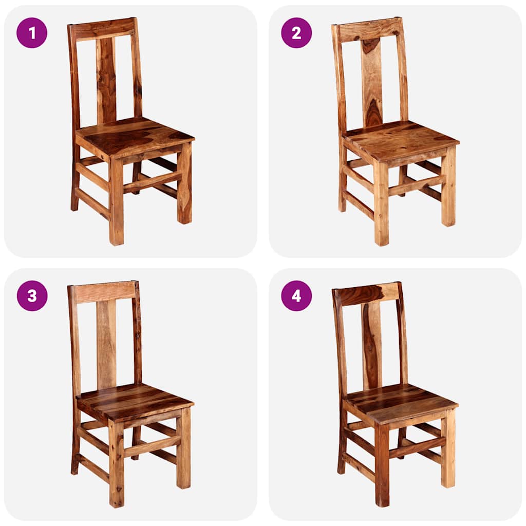 Eetkamerstoelen 4 st massief hout