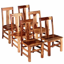 Eetkamerstoelen 6 st massief hout