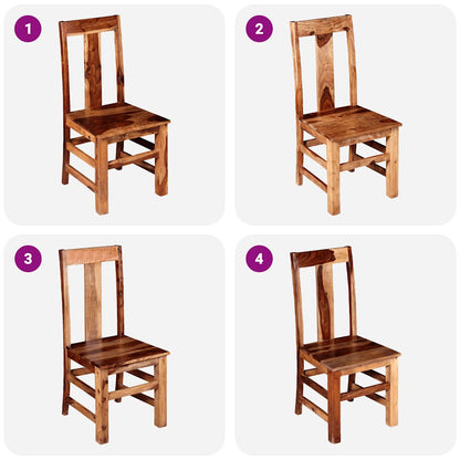 Eetkamerstoelen 6 st massief hout
