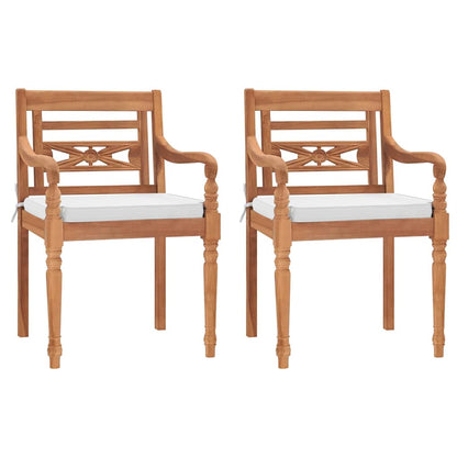 Stoelen Batavia Met Kussens Massief Teakhout 2