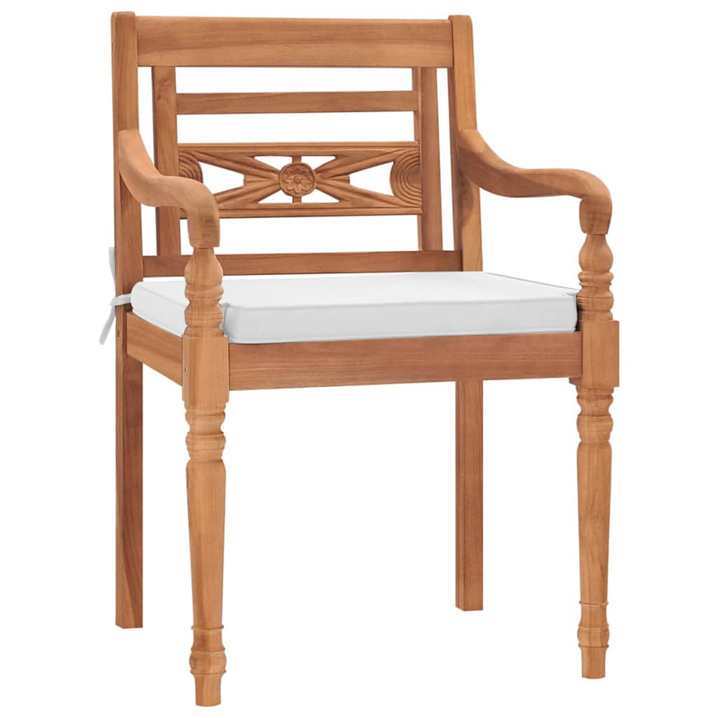 Stoelen Batavia Met Kussens Massief Teakhout 2