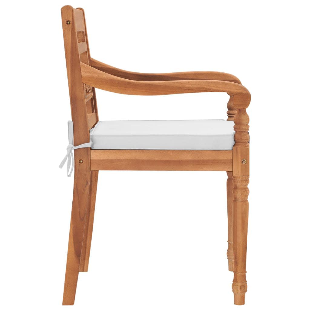 Stoelen Batavia Met Kussens Massief Teakhout 2