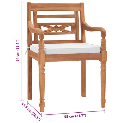 Stoelen Batavia Met Kussens Massief Teakhout 2