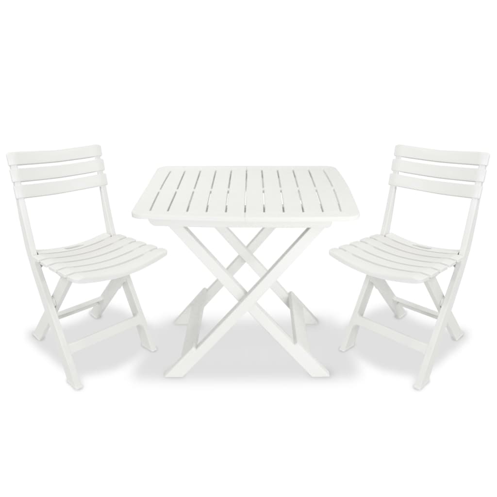 -Delige Bistroset Inklapbaar Kunststof Wit