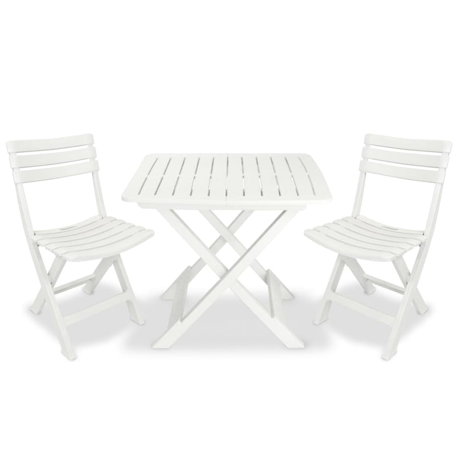 -Delige Bistroset Inklapbaar Kunststof Wit