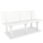 Garden bench 145.5 cm plastic white