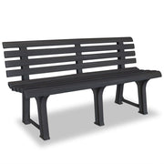 Tuinbank kunststof 145,5 cm antraciet
