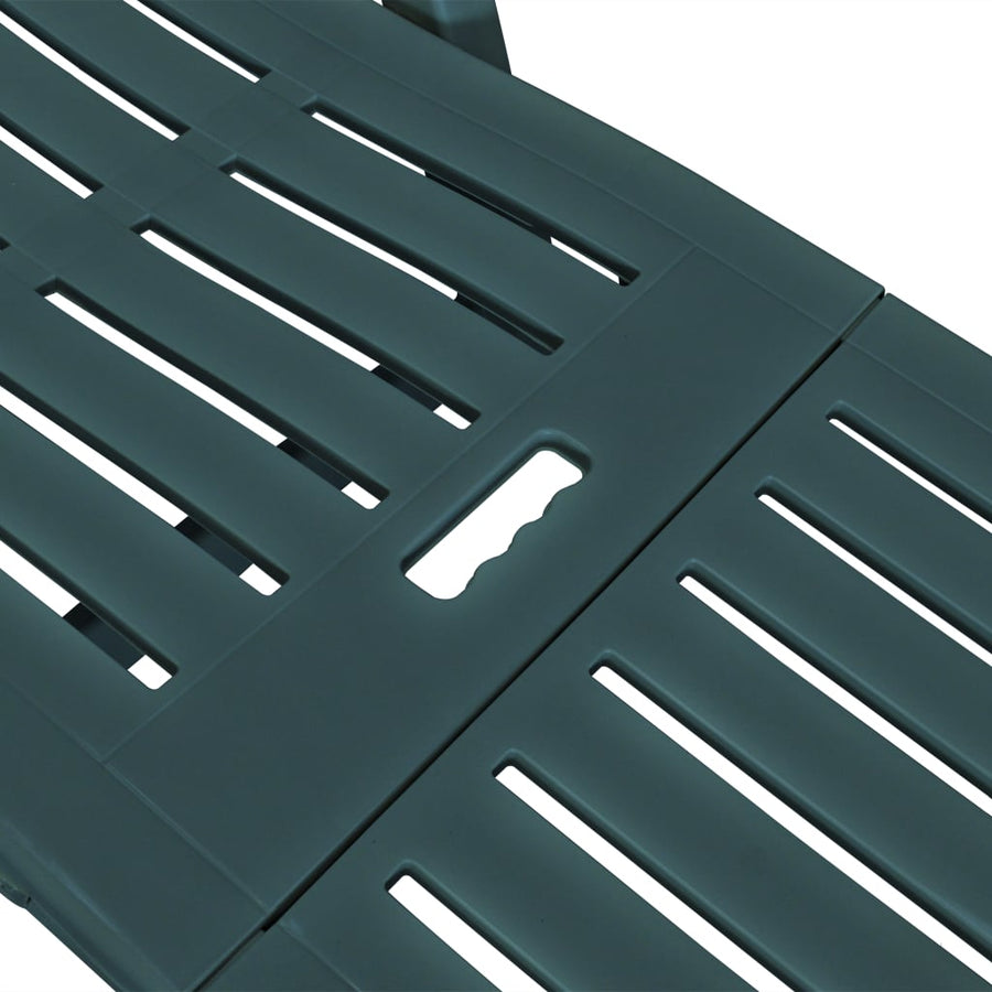 Ligbed met voetensteun kunststof groen