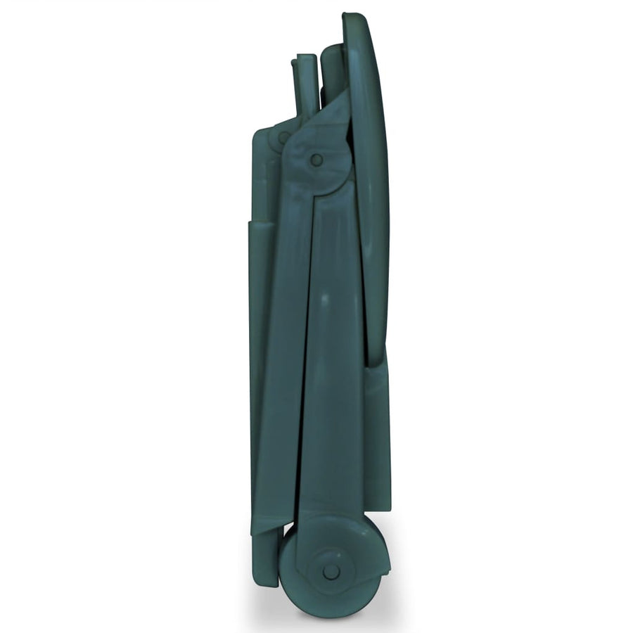 Ligbed met voetensteun kunststof groen