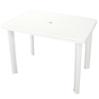 Garden table 101x68x72 cm plastic white